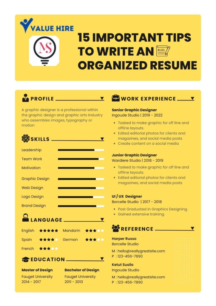 15 Important Tips: How to Write an Organized Resume